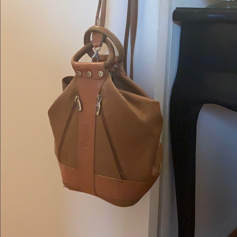Valentina leather brown bag